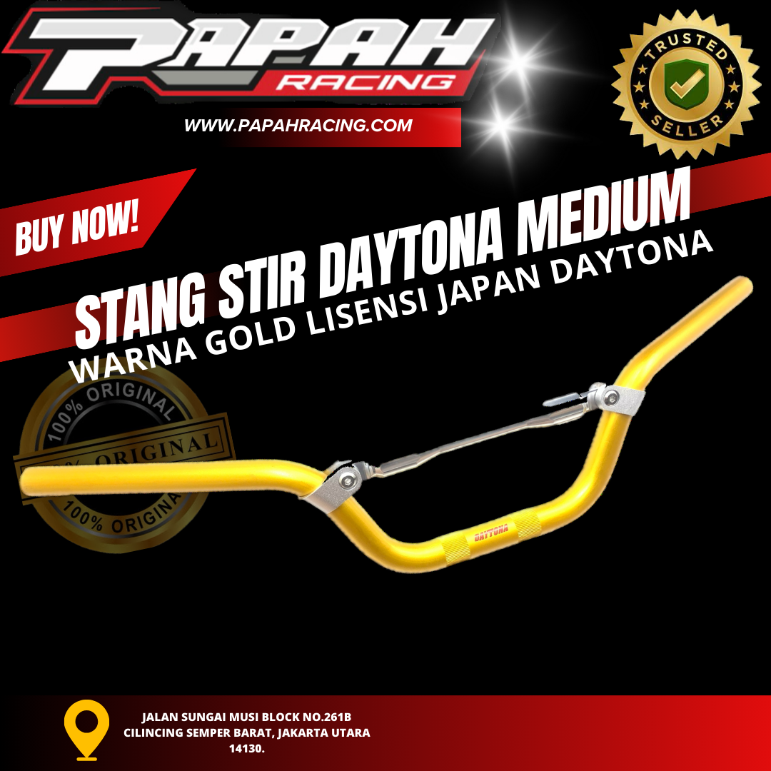 STANG STIR DAYTONA MEDIUM GOLD LISENSI JAPAN DAYTONA
